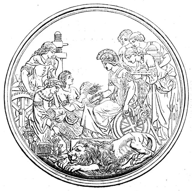 The International Exhibition - Prize Medal - obverse, 1862. Creator: Unknown.