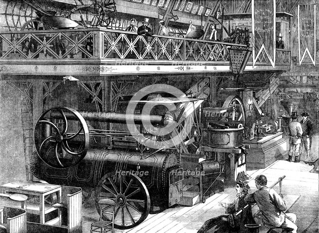 The International Exhibition: Ransome and Sims' agricultural machinery, 1862. Creator: Unknown.