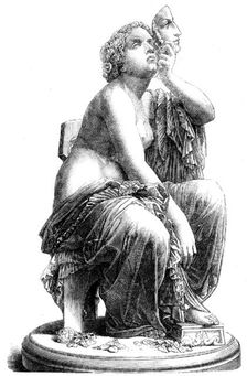 The International Exhibition: "Reality and Appearances", marble statue, by...Leharivel-duRocher,1862 Creator: Unknown
