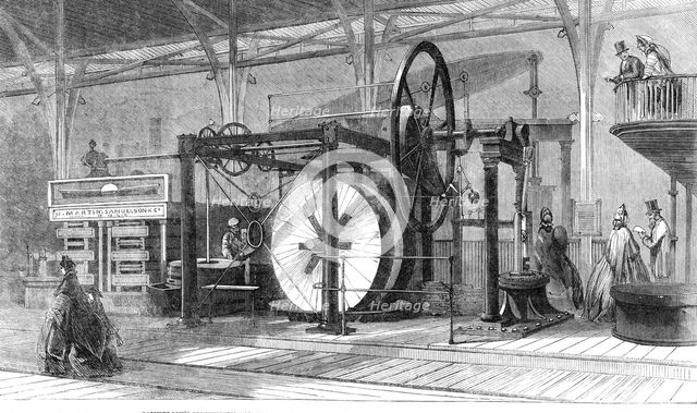 The International Exhibition: Samuelson's machinery for crushing and grinding linseed..., 1862. Creator: Unknown.