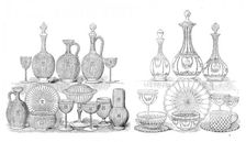 The International Exhibition: services in glass, by Pellatt and Co., 1862. Creator: Unknown
