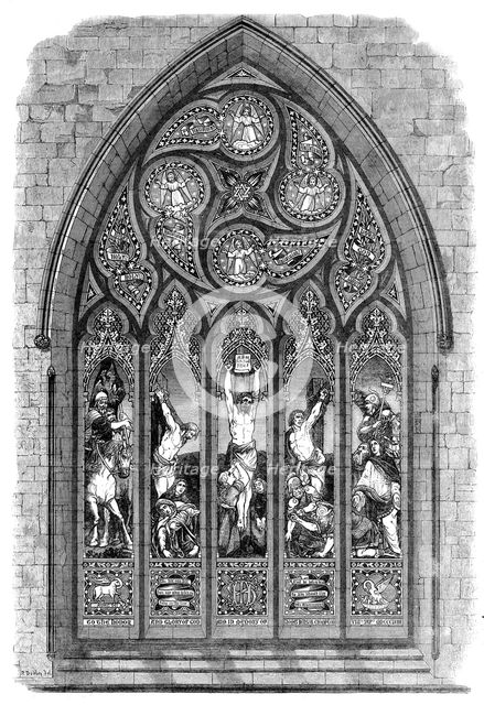 The International Exhibition: stained-glass window by Messrs. J. Ballantine and Son..., 1862. Creator: Unknown.