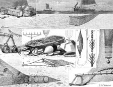 The International Fisheries Exhibition: articles of fishing gear, 1883. Creator: Unknown