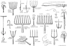 The International Fisheries Exhibition: salmon-poaching implements: Mr. Ffennell's Collection, 1883. Creator: Unknown