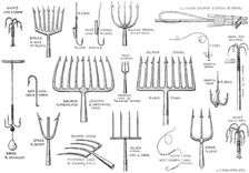 The International Fisheries Exhibition: salmon-poaching implements: Mr. Ffennell's Collection, 1883. Creator: Unknown