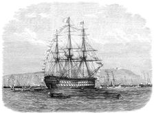 The International Naval Festival at Cherbourg: the British Admiral's flagship..., 1865. Creator: Unknown