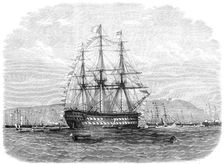 The International Naval Festival at Cherbourg: the British Admiral's flagship..., 1865. Creator: Unknown