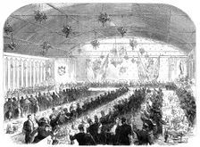 The International Naval Festival at Portsmouth:...banquet to the officers of the French fleet, 1865. Creator: Unknown