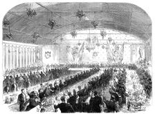 The International Naval Festival at Portsmouth:...banquet to the officers of the French fleet, 1865. Creator: Unknown