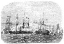 The International Naval Festival at Portsmouth: meeting of the Reine Hortense and the Osborne, 1865. Creator: Smyth