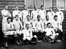 The International Rugby Football-Match at Richmond on March 9: the English team, 1895. Creator: Russell & Sons