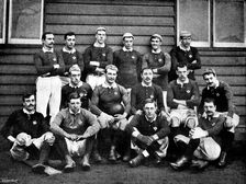 The International Rugby Football-Match at Richmond on March 9: the Scotch team, 1895. Creator: Russell & Sons