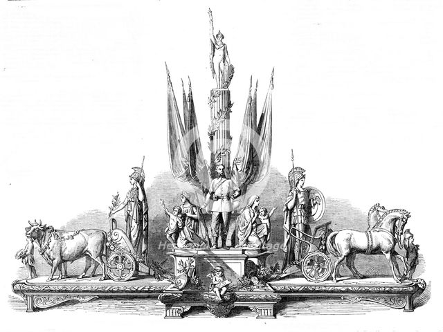 The International Volunteer Challenge Trophy to be shot for at the Wimbledon Meeting, 1865. Creator: Unknown.
