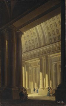 The Internal View of a Temple. (A Doric Vestibule), 1781. Artist: Farafontyev, Yakov Gerasimovich (1758-1798)