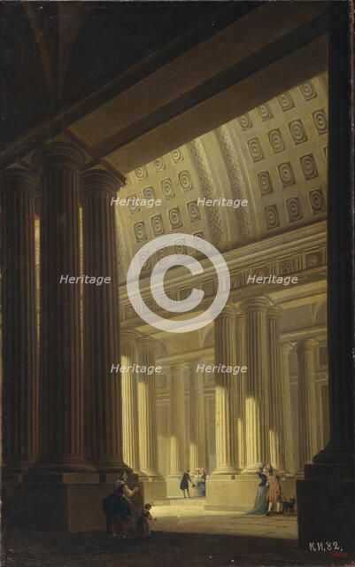 The Internal View of a Temple. (A Doric Vestibule), 1781. Artist: Farafontyev, Yakov Gerasimovich (1758-1798)