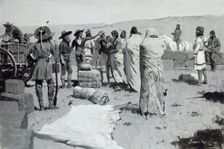 The Interpreter Waved at the Youth, c. 1900. Creator: Frederic Remington