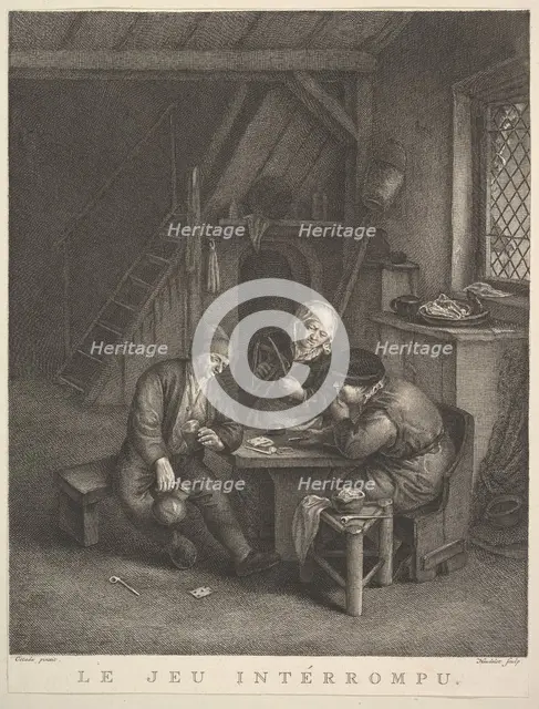 The Interrupted Game (Le Jeu intérrompu), 1730-68. Creator: Jean Heudelot.