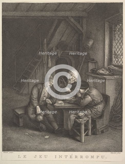 The Interrupted Game (Le Jeu intérrompu), 1730-68. Creator: Jean Heudelot.