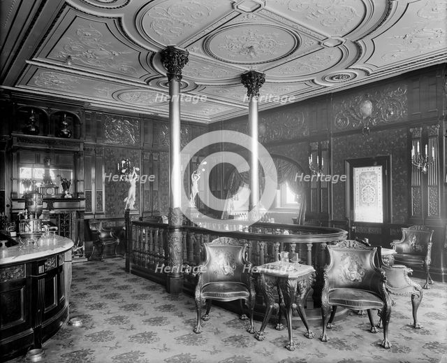 The interval bar in The Leicester, Leicester Square, London, 1895. Artist: Bedford Lemere and Company
