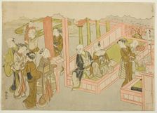 The Introduction (Miai), the first sheet from the series "Marriage in Brocade Prints ..., c. 1769. Creator: Suzuki Harunobu