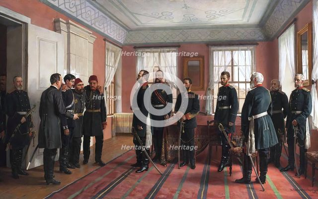 The Introduction of the Captive Osman Pasha to Alexander II at Plevna, 1887. Creator: Nikolai Dmitrievich Dmitriev-Orenburgsky.