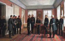 The Introduction of the Captive Osman Pasha to Alexander II at Plevna, 1887. Creator: Nikolai Dmitrievich Dmitriev-Orenburgsky