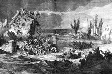 The Inundation at Lyons - sketched by Gustave Dore, 1856. Creator: Gustave Doré