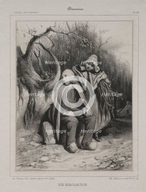 The Invalid, 1835. Creator: Honoré Daumier (French, 1808-1879); Aubert.