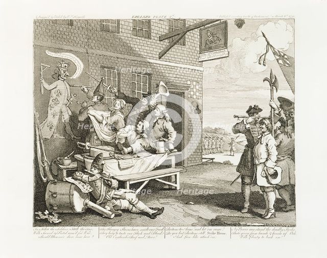 The Invasion - England, 1756. Creator: William Hogarth.