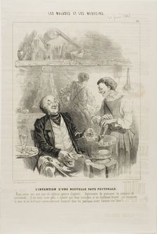 The Invention of a New Chest Elixir (plate 14), 1843. Creator: Charles Emile Jacque