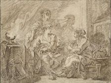 The Invention of Drawing, mid 18th century. Artist: Francois Boucher