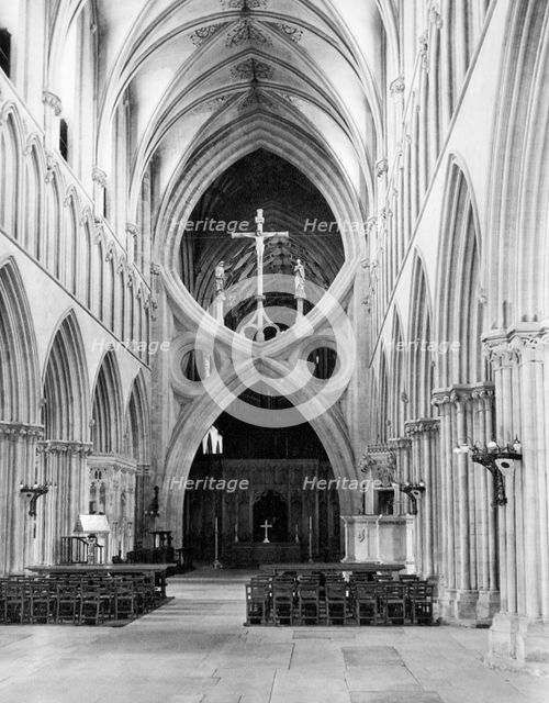 The inverted arch, Wells Cathedral, Somerset, c1955. Creator: Arthur Charles Kirby Ware.