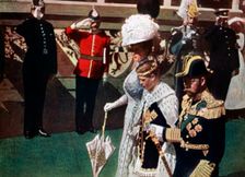 The investiture of the Prince of Wales, Carnarvon Castle, 1911-1912.Artist: Marshall Herskovitz