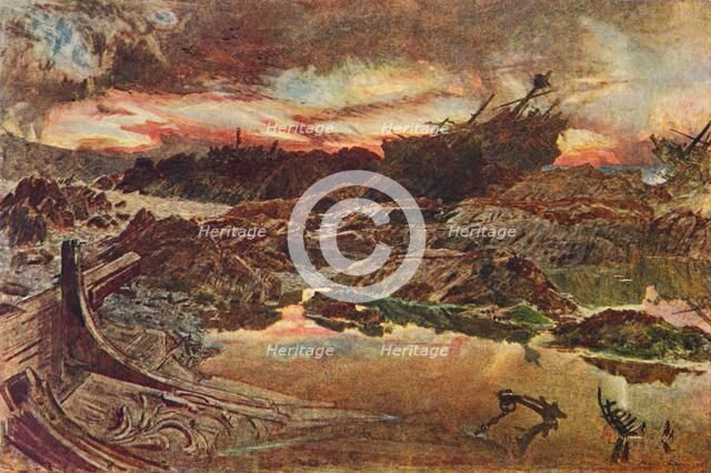 The Invincible Armada, 1588 (1905).  Artist: Unknown.