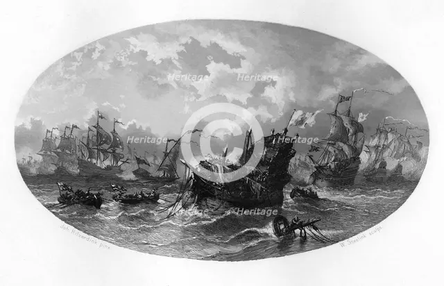 'The invincible fleet', 1588 (c1870). Artist: W Steelink