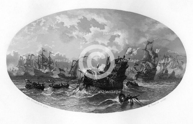 'The invincible fleet', 1588 (c1870). Artist: W Steelink