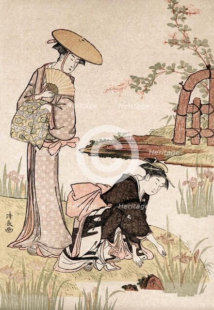 'The Iris Garden', c1775-1815.Artist: Torii Kiyonaga