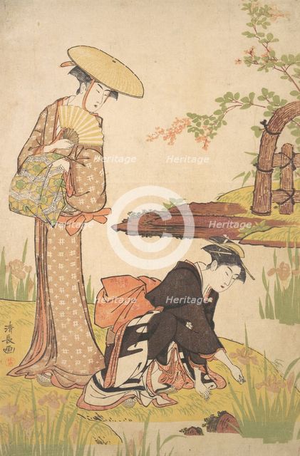 The Iris Garden, ca. 1784. Creator: Torii Kiyonaga.