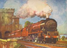 The Irish Mail, L.M.S., passing over Conway Bridge 1940