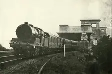 The Irish Mail Leaving The Menai Bridge c1930. Creator: Unknown