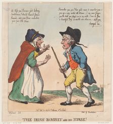 The Irish Baronet and his Nurse , September 20, 1799., September 20, 1799. Creator: Thomas Rowlandson