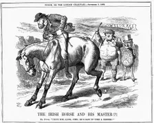 The Irish Horse and Master (?) 1885. Artist: John Tenniel