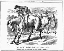 The Irish Horse and Master (?) 1885. Artist: John Tenniel