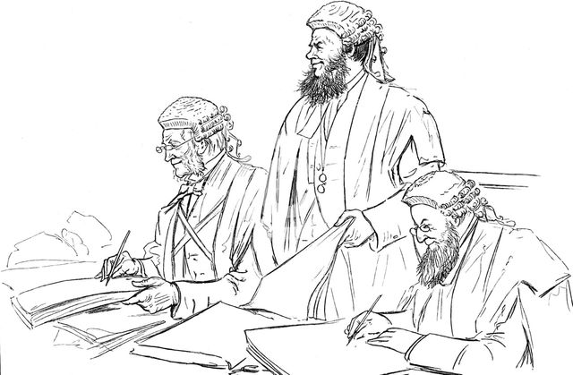 The Irish Land League Trials: Mr. F. Macdonogh, Q.C.; Mr. M'Loughlin, Q.C.; Mr. S. Walker, Q.C., 188 Creator: Wallis Mackay.