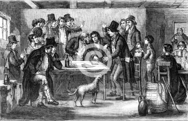 The Irish Schoolmaster - drawn by E. Fitzpatrick, 1857. Creator: Unknown.