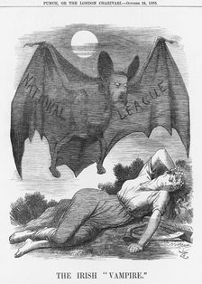 The Irish "Vampire" 1885. Creator: Joseph Swain