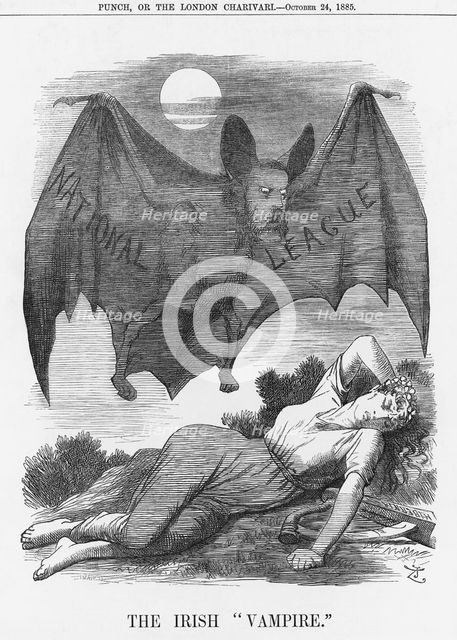 'The Irish "Vampire"', 1885. Creator: Joseph Swain.