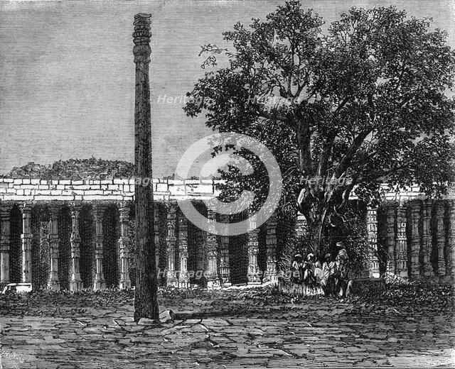 'The Iron Column of the King Dhava, Koutub, Delhi', c1891. Creator: James Grant.