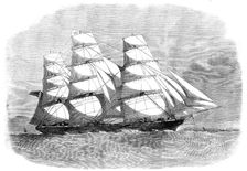 The iron clipper-ship Cornwallis, a new vessel of the Black Ball line, 1862. Creator: Unknown