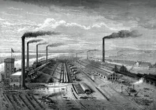 The iron and steel works at Barrow, c1880